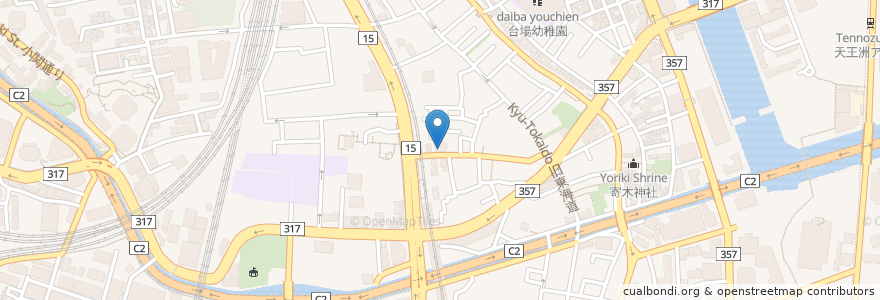 Mapa de ubicacion de カフェ・ベローチェ en Japonya, 東京都, 品川区.