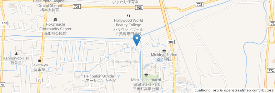 Mapa de ubicacion de 厳島神社（弁財天） en 日本, 福岡県, 柳川市.