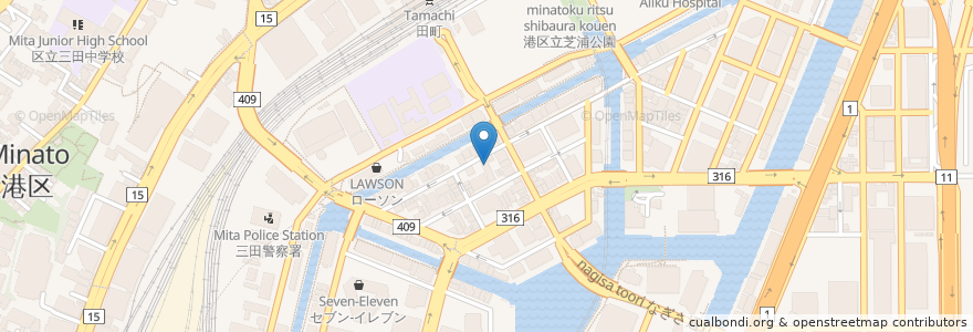 Mapa de ubicacion de カフェ・ベローチェ en Япония, Токио, Минато.