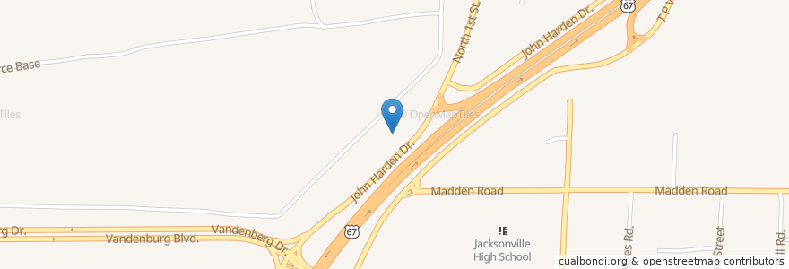 Mapa de ubicacion de Jacksonville Fire Department Station 3 en Estados Unidos De América, Arkansas, Pulaski County, Jacksonville.
