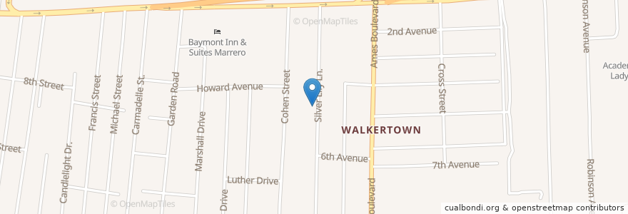 Mapa de ubicacion de Childhood Development Center Number 2 en 美利坚合众国/美利堅合眾國, 路易斯安那州, Jefferson Parish, Marrero.