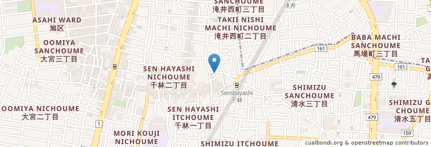 Mapa de ubicacion de 太郎坊寿司 en 日本, 大阪府, 大阪市, 旭区.