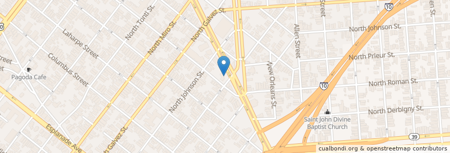 Mapa de ubicacion de New Orleans Public Library - Nora Navra Branch en 미국, 루이지애나, Orleans Parish, New Orleans.