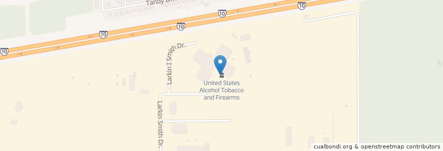 Mapa de ubicacion de United States Alcohol Tobacco and Firearms en Estados Unidos De América, Misisipi, Harrison County, Gulfport.