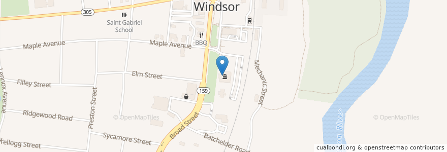 Mapa de ubicacion de Windsor Fire Marshal's Office en Verenigde Staten, Connecticut, Hartford County, Windsor.