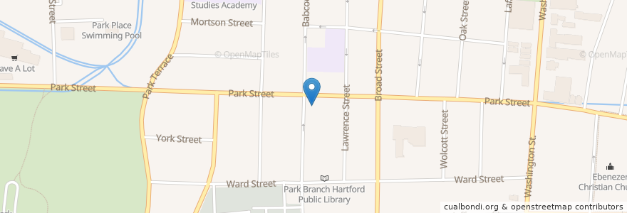 Mapa de ubicacion de Hartford Fire Department Company 8 en アメリカ合衆国, コネチカット州, Hartford County, Hartford.