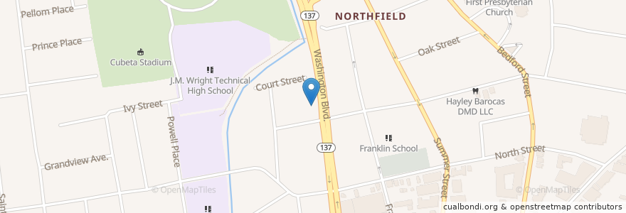 Mapa de ubicacion de Stamford Fire Department Station 5 en 美利坚合众国/美利堅合眾國, 康涅狄格州 / 康乃狄克州, Fairfield County, Stamford.
