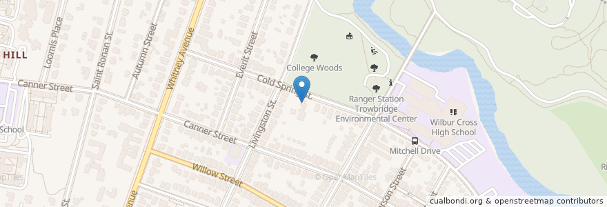Mapa de ubicacion de Leila Day Child Care Center en 미국, 코네티컷, New Haven County, New Haven.