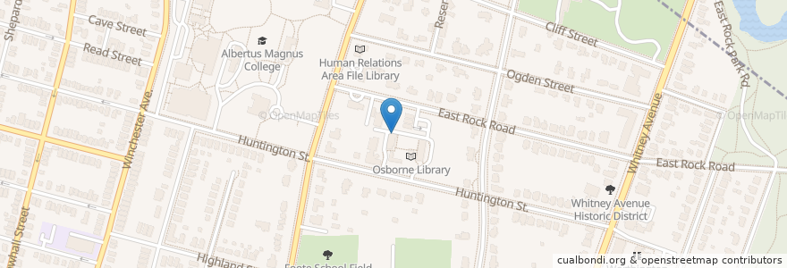 Mapa de ubicacion de Jones Auditorium en Amerika Syarikat, Connecticut, New Haven County, New Haven.