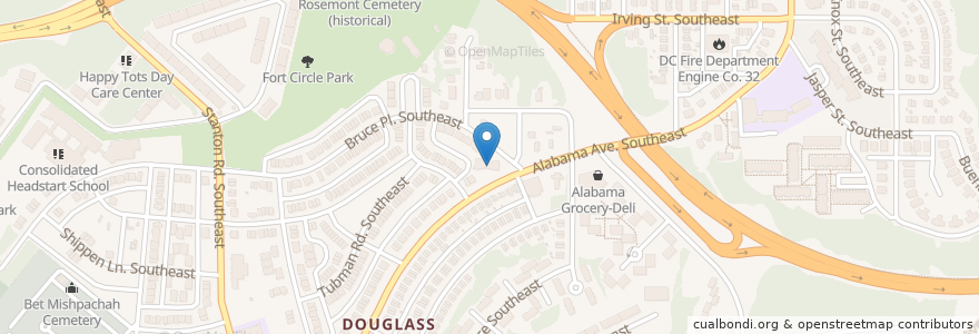 Mapa de ubicacion de Frederick Douglass Infant Toddler Center en United States, District Of Columbia, Washington.