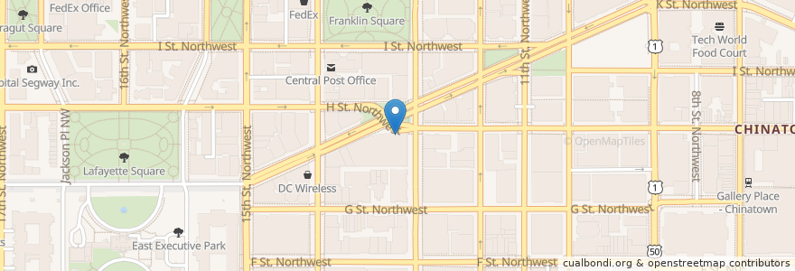 Mapa de ubicacion de Inter-American Development Bank Cultural Center en Stati Uniti D'America, Washington, Washington.