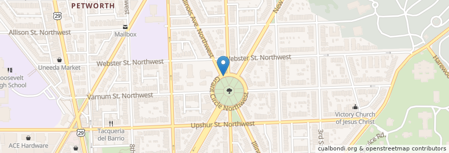 Mapa de ubicacion de Numa P G Adams Medical School Building en Estados Unidos Da América, Washington, D.C., Washington.