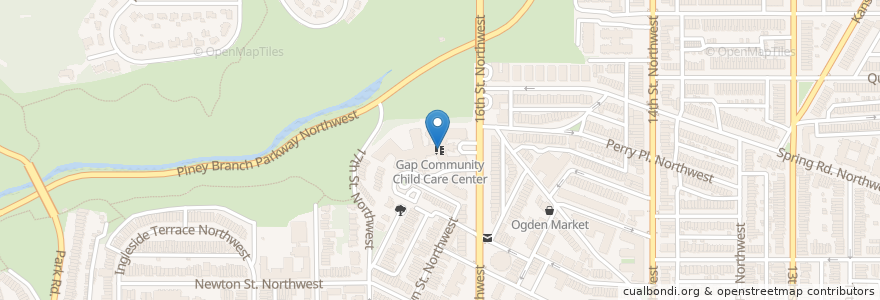 Mapa de ubicacion de Gap Community Child Care Center en Estados Unidos Da América, Washington, D.C., Washington.