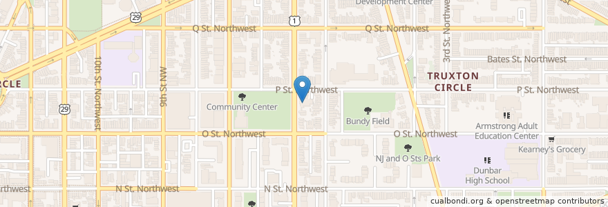 Mapa de ubicacion de Springfield Baptist Church Child Development Center en الولايات المتّحدة الأمريكيّة, واشنطن العاصمة, Washington.