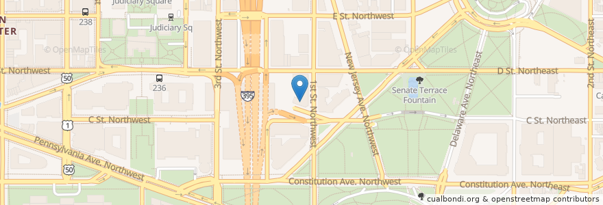Mapa de ubicacion de Washington District of Columbia Police Chief Headquarters en 美利坚合众国/美利堅合眾國, 华盛顿哥伦比亚特区/華盛頓特區哥倫比亞特區, 华盛顿/蓽盛頓.