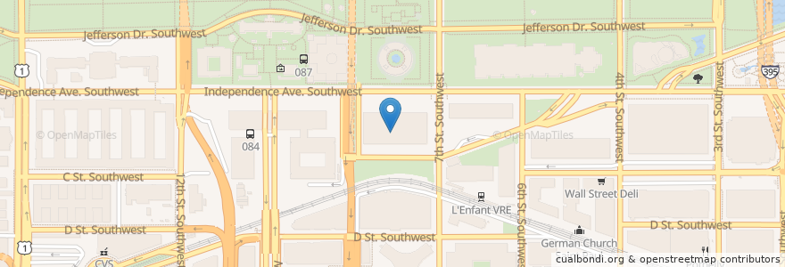 Mapa de ubicacion de Federal Aviation Administration Building en United States, District Of Columbia, Washington.
