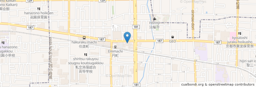 Mapa de ubicacion de ドトールコーヒーショップ 円町駅前店 en Giappone, Prefettura Di Kyoto, Kyoto, 中京区.