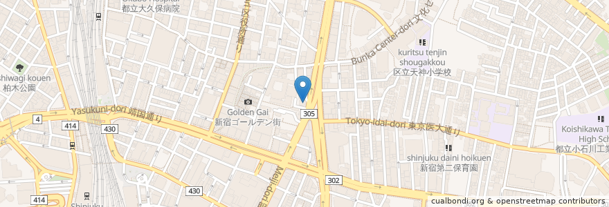 Mapa de ubicacion de カフェ・ベローチェ en ژاپن, 東京都, 新宿区.