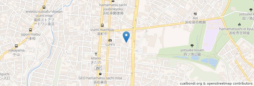 Mapa de ubicacion de 松林こどもクリニック en Japonya, 静岡県, 浜松市, 中区.