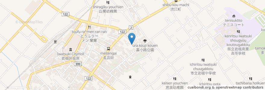 Mapa de ubicacion de 日本基督教団岩槻教会 en 日本, 埼玉県, さいたま市, 岩槻区.