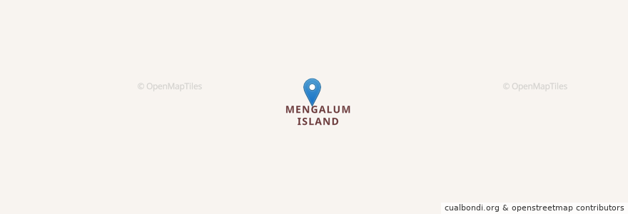 Mapa de ubicacion de Mengalum Island en Malaisie, Sabah, Mengalum Island.