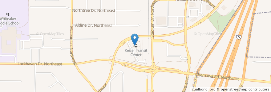 Mapa de ubicacion de Keizer Transit Center en ایالات متحده آمریکا, اورگن, Marion County, Keizer.