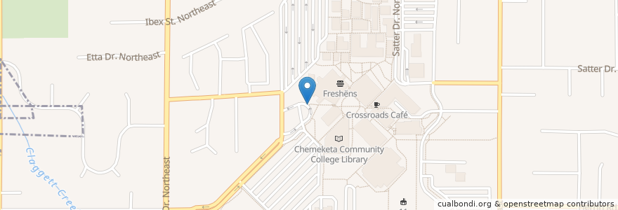 Mapa de ubicacion de Chemeketa Community College Transit Center en Verenigde Staten, Oregon, Marion County.