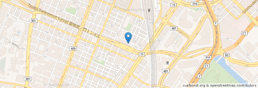 Mapa de ubicacion de カフェ・ベローチェ en Japonya, 東京都, 港区.