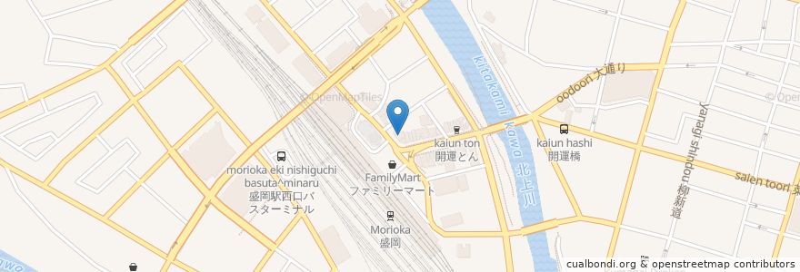 Mapa de ubicacion de こまち薬局 en Japón, Prefectura De Iwate, 盛岡市.