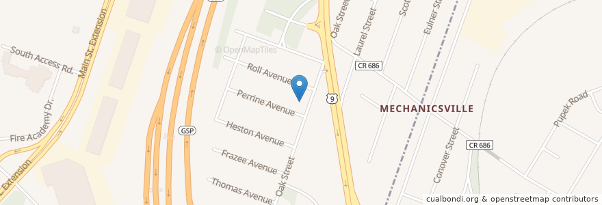 Mapa de ubicacion de Melrose Hose Company Number 1 en Stati Uniti D'America, New Jersey, Middlesex County, Sayreville.