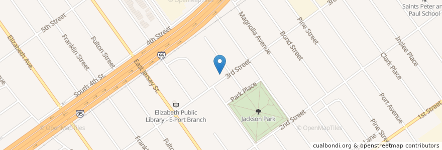 Mapa de ubicacion de Elizabeth Engine Company Number 5 en Amerika Birleşik Devletleri, New Jersey, Union County, Elizabeth.