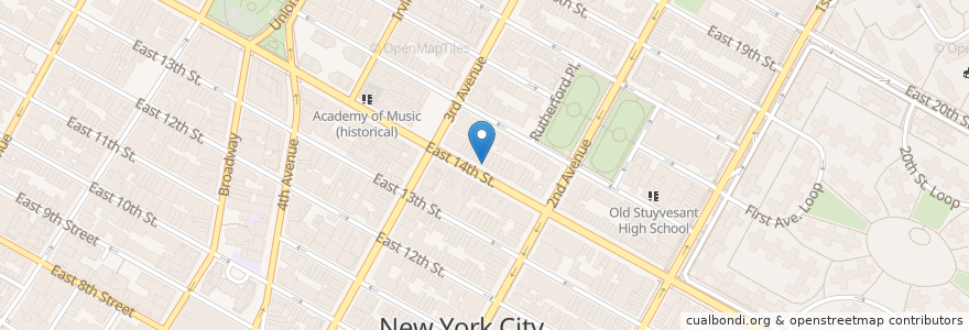 Mapa de ubicacion de Beijing Chinese Restaurant en الولايات المتّحدة الأمريكيّة, نيويورك, New York, New York County, Manhattan.