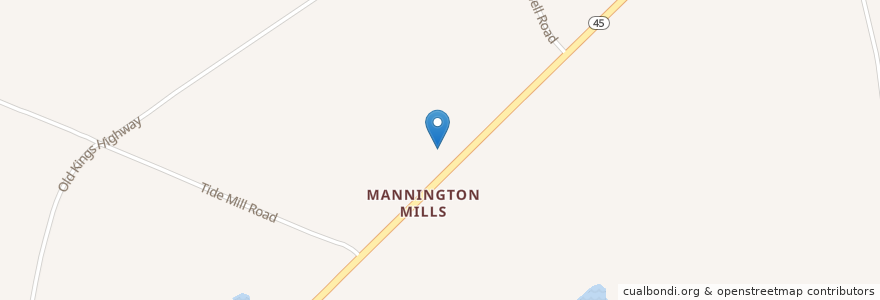 Mapa de ubicacion de Manningtown Fire Company en ایالات متحده آمریکا, نیوجرسی, Salem County.