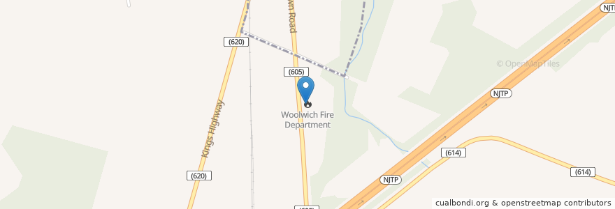 Mapa de ubicacion de Woolwich Fire Department en アメリカ合衆国, ニュージャージー州, Gloucester County.