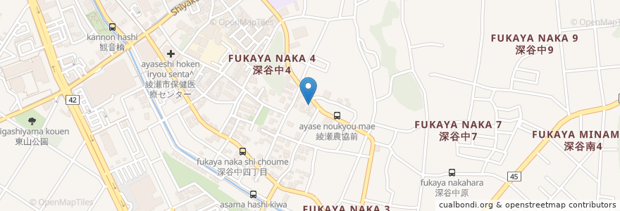 Mapa de ubicacion de ピザーラ 綾瀬店 en Japan, Präfektur Kanagawa, 綾瀬市.