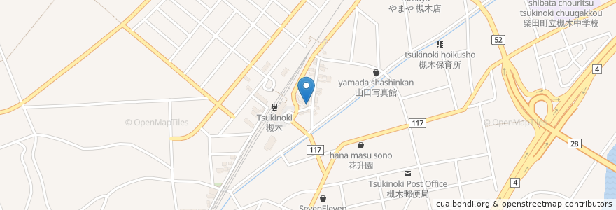 Mapa de ubicacion de 六本木 en 日本, 宮城県, 柴田郡, 柴田町.