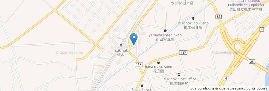 Mapa de ubicacion de 酔ってくべ en 日本, 宫城县, 柴田郡, 柴田町.
