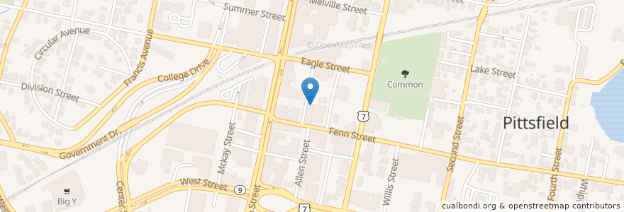 Mapa de ubicacion de Lichtenstein Center for the Arts en United States, Massachusetts, Berkshire County, Pittsfield.