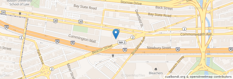 Mapa de ubicacion de Art Institute of Boston Library en Estados Unidos Da América, Massachusetts, Suffolk County, Boston.