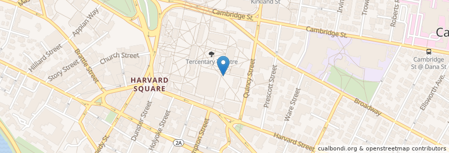 Mapa de ubicacion de Pusey Library en Estados Unidos De América, Massachusetts, Middlesex County, Cambridge.