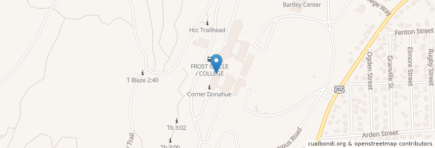Mapa de ubicacion de Holyoke Community College Library en Amerika Syarikat, Massachusetts, Hampden County, Holyoke.