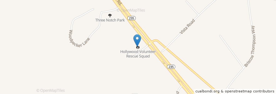 Mapa de ubicacion de Hollywood Volunteer Rescue Squad en United States, Maryland, Saint Mary's County.