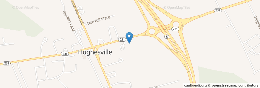 Mapa de ubicacion de Hughesville Company 2 Fire Station en الولايات المتّحدة الأمريكيّة, ماريلاند, Charles County, Hughesville.
