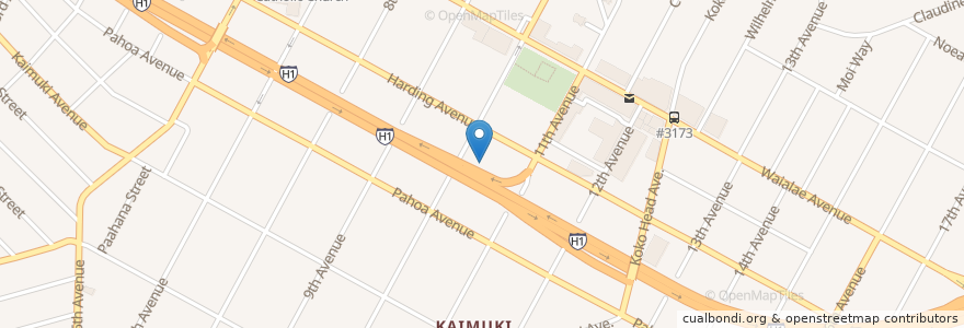 Mapa de ubicacion de Kaimuki Fire Station Number 5 en Estados Unidos De América, United States Of America (Middle Hawai'ian Islands Territorial Waters), Hawái, Honolulu, Condado De Honolulu.