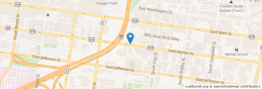 Mapa de ubicacion de Rise and Shine Child Care Center en الولايات المتّحدة الأمريكيّة, كنتاكي, مقاطعة جفرسون, Louisville.