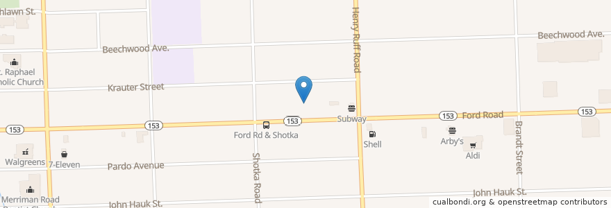 Mapa de ubicacion de Oakwood Healthcare Center - Garden City en アメリカ合衆国, ミシガン州, Wayne County, Garden City.