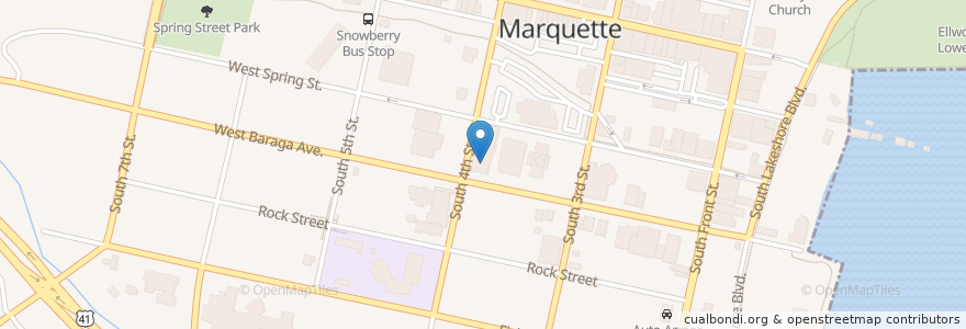 Mapa de ubicacion de Marquette County Sheriff's Office en Vereinigte Staaten Von Amerika, Kanada, Michigan, Marquette County, Marquette.