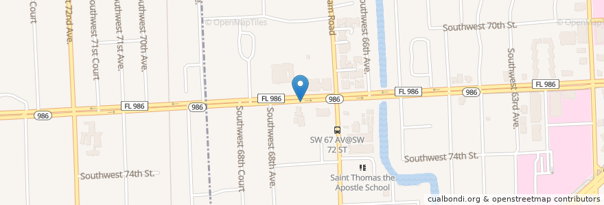 Mapa de ubicacion de University Christian Children's Center en Estados Unidos De América, Florida, Condado De Miami-Dade, South Miami.