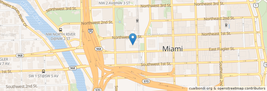 Mapa de ubicacion de Miami Dade Cultural Center en États-Unis D'Amérique, Floride, Comté De Miami-Dade, Miami.