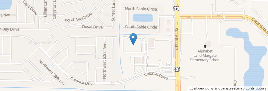 Mapa de ubicacion de Margate Health and Rehabilitation Center en Verenigde Staten, Florida, Broward County, Margate.